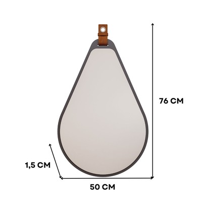 Espelho Decorativo Gota 100% Mdf Titanium - Mgm Móveis