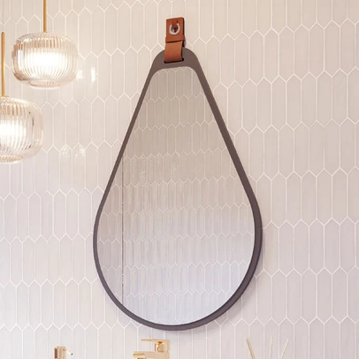 Espelho Decorativo Gota 100% Mdf Titanium - Mgm Móveis