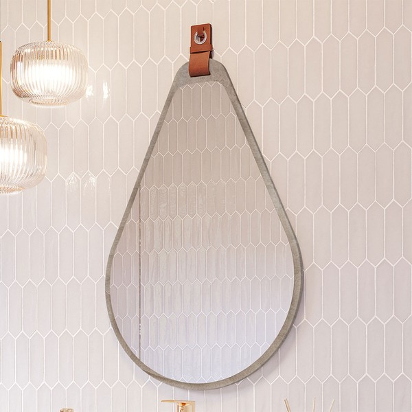 Espelho Decorativo Gota 100% Mdf Cimento - Mgm Móveis