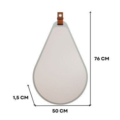 Espelho Decorativo Gota 100% Mdf Pistache - Mgm Móveis