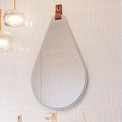 Espelho Decorativo Gota 100% Mdf Pistache - Mgm Móveis