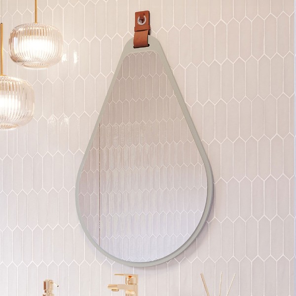 Espelho Decorativo Gota 100% Mdf Pistache - Mgm Móveis