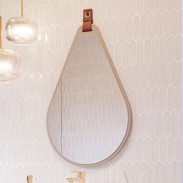 Espelho Decorativo Gota 100% Mdf Cappuccino - Mgm Móveis