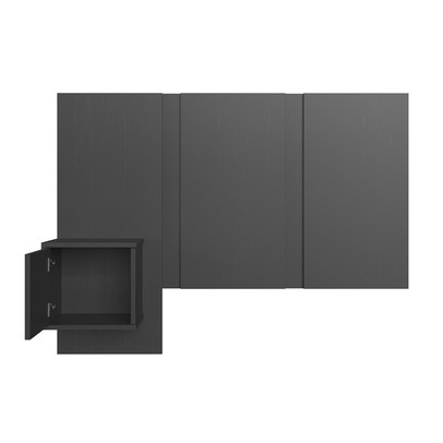 Cabeceira Solteiro Zurique 1 Porta Grafite - Art In Móveis