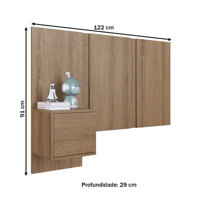 Cabeceira Solteiro Zurique 1 Porta Mel - Art In Móveis