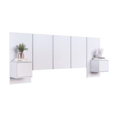 Cabeceira Casal Zurique 2 Portas Branco - Art In Móveis