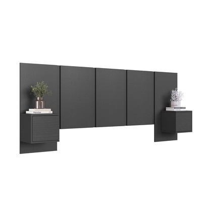 Cabeceira Casal Zurique 2 Portas Grafite - Art In Móveis