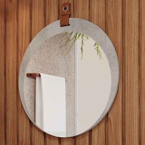 Espelho Decorativo Lua 100% Mdf Cimento - Mgm Móveis
