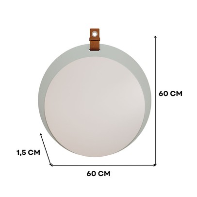 Espelho Decorativo Lua 100% Mdf Pistache - Mgm Móveis