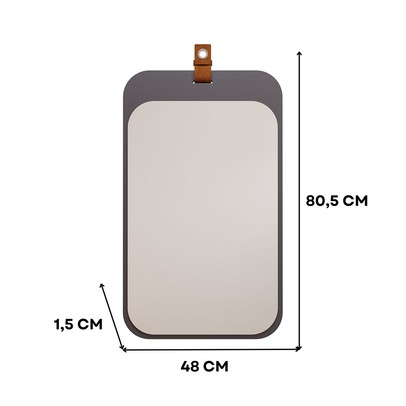 Espelho Decorativo Monet 100% Mdf Titanium - Mgm Móveis