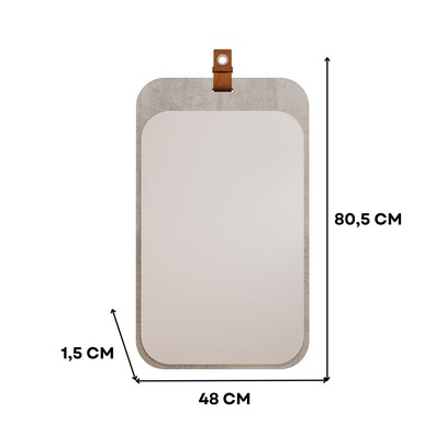 Espelho Decorativo Monet 100% Mdf Cimento - Mgm Móveis