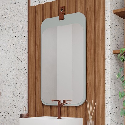 Espelho Decorativo Monet 100% Mdf Pistache - Mgm Móveis