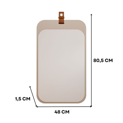 Espelho Decorativo Monet 100% Mdf Cappuccino - Mgm Móveis