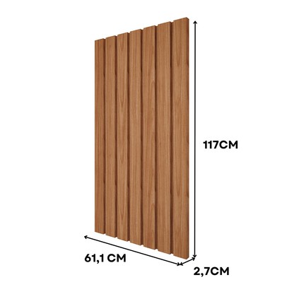 Painel para TV 100% Mdf Ripado Freijó/Marrom 22465  - Mgm Móveis