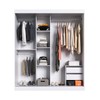 Guarda-Roupa Casal Solano 3 Portas 2 Gavetas com Espelho Branco - Pnr Móveis