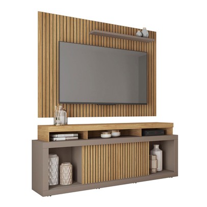 Rack com Painel para TV Até 70 Polegadas Aegon Buriti/Fendi - Caemmun