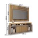 Rack com Painel para TV Até 70 Polegadas Aegon Buriti/Fendi - Caemmun