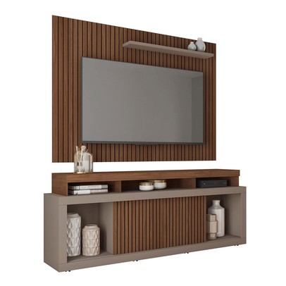 Rack com Painel para TV Até 70 Polegadas Aegon Fendi/Havana - Caemmun
