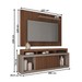 Rack com Painel para TV Até 70 Polegadas Aegon Fendi/Havana - Caemmun