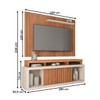 Rack com Painel para TV Até 70 Polegadas Aegon Freijó/Off White - Caemmun