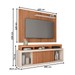 Rack com Painel para TV Até 70 Polegadas Aegon Freijó/Off White - Caemmun