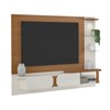 Painel para TV Até 65 Polegadas Urban 2 Portas com Led Cinamomo/Off White - Pnr Móveis