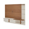 Painel para TV Até 65 Polegadas Urban 2 Portas com Led Cinamomo/Off White - Pnr Móveis