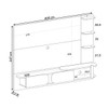 Painel para TV Até 65 Polegadas Urban 2 Portas com Led Cinamomo/Off White - Pnr Móveis