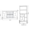 Sala de Estar Completa Bahrein 5 Portas 1 Gaveta 2 Peças Branco/Cedro - Pnr Móveis