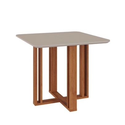 Mesa de Madeira Flora Cinamomo/Off White - Cimol