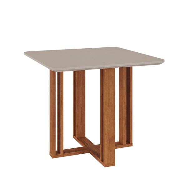 Mesa de Madeira Flora Cinamomo/Off White - Cimol