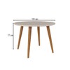 Mesa de Madeira Dani com Vidro Madeira/Off White - Cimol