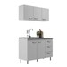 Cozinha Compacta Kiara 5 Portas 3 Gavetas Branco - Pnr Móveis