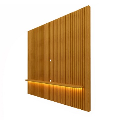 Painel para TV Até 75 Polegadas Nobre 1 Prateleira Ripado com Led 100% Mdf Naturale - Gelius