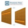 Painel para TV Até 75 Polegadas Nobre 1 Prateleira Ripado com Led 100% Mdf Naturale - Gelius