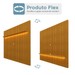 Painel para TV Até 75 Polegadas Nobre 1 Prateleira Ripado com Led 100% Mdf Naturale - Gelius