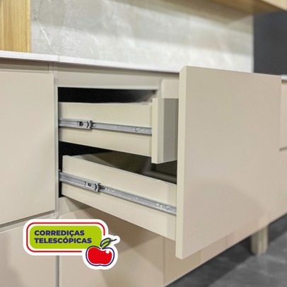 Cozinha Completa Art 12 Portas 4 Gavetas Freijó/ártico - Kits Paraná