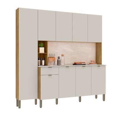 Cozinha Completa Pulse 9 Portas 1 Gaveta Freijó/Soft - Kits Paraná