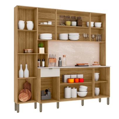 Cozinha Completa Pulse 9 Portas 1 Gaveta Freijó/Soft - Kits Paraná