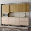Cozinha Completa Art 11 Portas 4 Gavetas Freijó/Vanilla - Kits Paraná