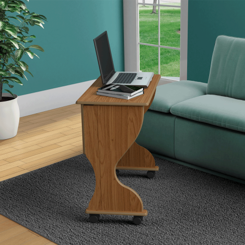 Mesa Dobrável com Rodízios Basic Freijó - Dalla Costa