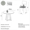 Conjunto Sala de Jantar Mesa Redonda 90cm com 4 Cadeiras Mdf Carvalho Rosé/Bege Claro