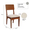 Conjunto Sala de Jantar Mesa Redonda 105cm com 4 Cadeiras Mdf Pinhão/Bege Claro