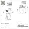 Conjunto Sala de Jantar Mesa Redonda 90cm com 4 Cadeiras Mdf Estofadas Carvalho Rosé/Bege Claro