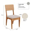Conjunto Sala de Jantar Mesa Orgânica Ripada 160cm com 6 Cadeiras Mdf Freijó/Bege Claro