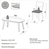 Conjunto Sala de Jantar Mesa Madrid 180cm com 6 Cadeiras Mdf Carvalho Rosé/Bege Claro