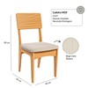 Conjunto Sala de Jantar Mesa Madrid 180cm com 6 Cadeiras Mdf Carvalho Rosé/Bege Claro