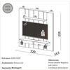Painel para TV 220cm com Led e 2 Gavetas - Carvalho Rosé/Off White Fosco
