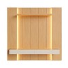 Painel para TV 220cm com Led e 2 Gavetas - Carvalho Rosé/Off White Fosco