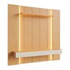 Painel para TV 220cm com Led e 2 Gavetas - Carvalho Rosé/Off White Fosco